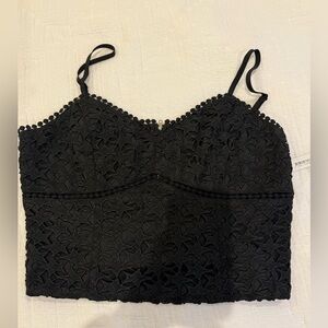 NWT Aqua Black Corset Top